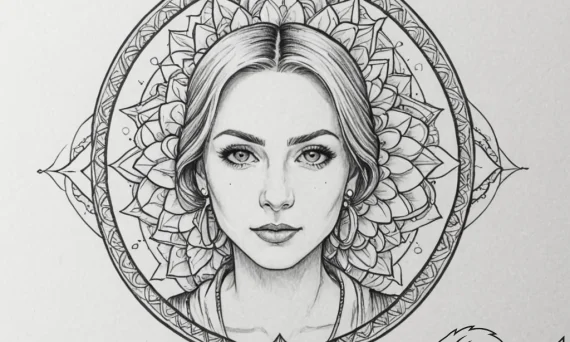 A neo-traditional portrait of marge gunderson... - tattoo sketch (№1751823916_0, 06.07.2025 17:45) — tattoovalue.net