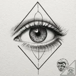 Eye, tattoo sketch design, minimalist approac… – tattoo sketch (№1751824085_0, 06.07.2025 17:48) — tattoovalue.net