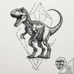 149. (jurassic park) a minimalist linework ta… – tattoo sketch (№1751824338_0, 06.07.2025 17:52) — tattoovalue.net