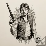 18. neo-traditional portrait of han solo, wit… – tattoo sketch (№1751825689_0, 06.07.2025 18:14) — tattoovalue.net