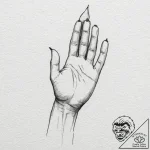 A linework tattoo of the ozark title card sym… – tattoo sketch (№1751825857_0, 06.07.2025 18:17) — tattoovalue.net