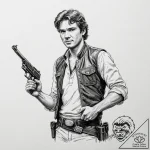 18. neo-traditional portrait of han solo, wit… – tattoo sketch (№1751826446_0, 06.07.2025 18:27) — tattoovalue.net