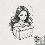 A sketch of nezuko in her box,, artistic tatt… – tattoo sketch (№1751826697_0, 06.07.2025 18:31) — tattoovalue.net