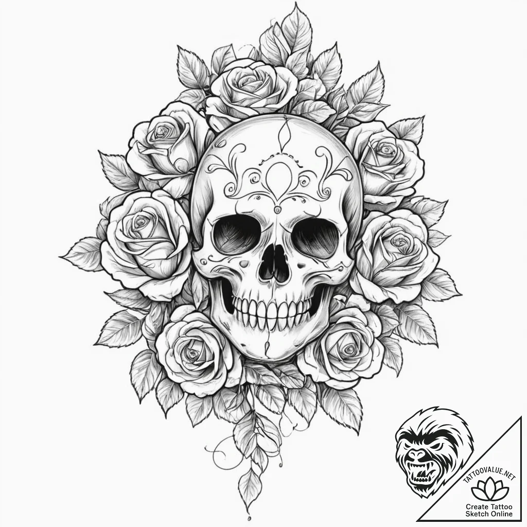 A sketch of a "gimp" mask, isolated on white,... - tattoo sketch (№1751827444_0, 06.07.2025 18:44) — tattoovalue.net