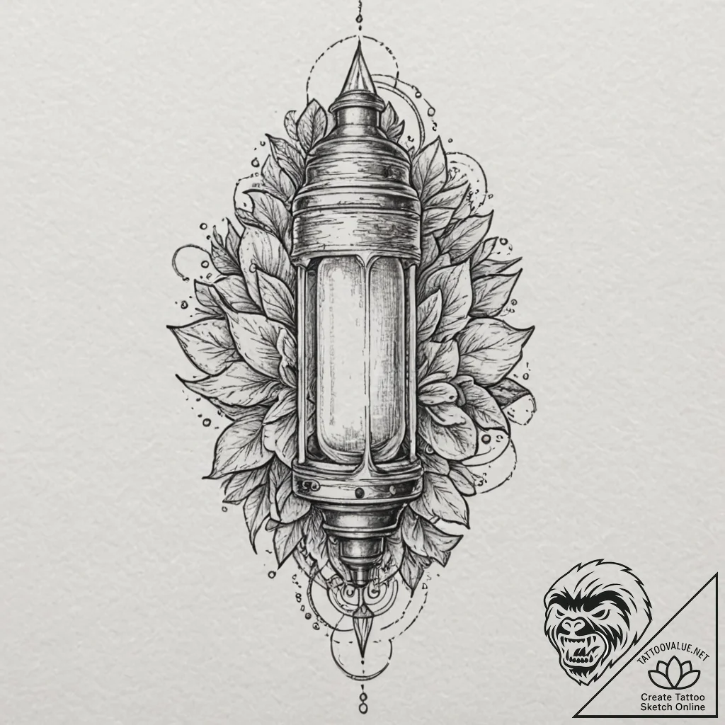 Vacuum tube, tattoo flash sheet design, on te... - tattoo sketch (№1751827782_0, 06.07.2025 18:49) — tattoovalue.net
