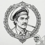 A trash polka tattoo of the coin toss scene f… – tattoo sketch (№1751827866_0, 06.07.2025 18:51) — tattoovalue.net