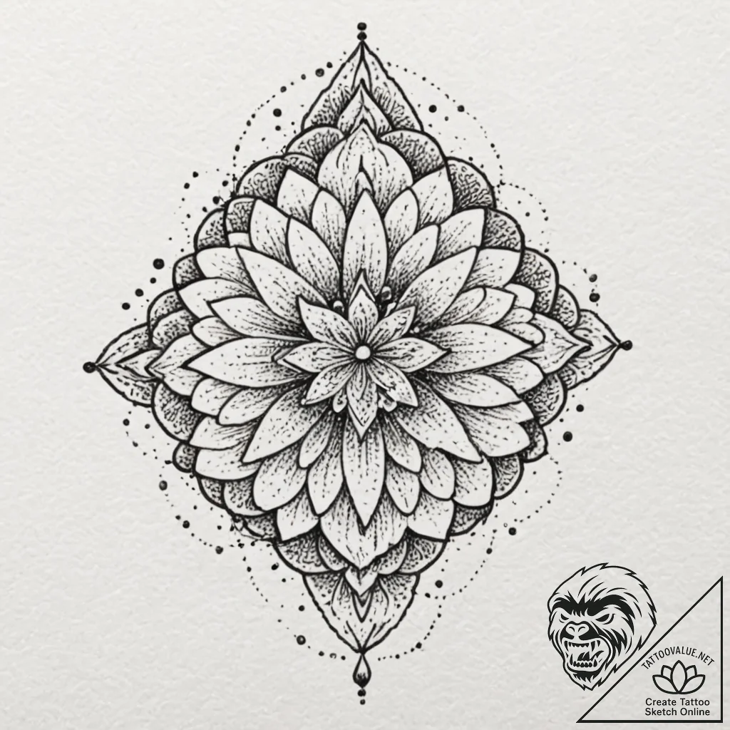 Kolovrat, ink illustration for tattoo, subtle... - tattoo sketch (№1751828457_0, 06.07.2025 19:00) — tattoovalue.net