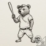 A trash polka composition of the bear jew fro… – tattoo sketch (№1751828625_0, 06.07.2025 19:03) — tattoovalue.net