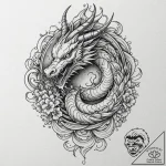 A linework tattoo of the protoss symbol., con… – tattoo sketch (№1751829214_0, 06.07.2025 19:13) — tattoovalue.net