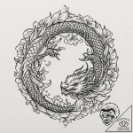 Puzzle, tattoo line art, clean lines, crisp o… – tattoo sketch (№1751829804_0, 06.07.2025 19:23) — tattoovalue.net