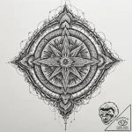 Cyberpunk, tattoo drawing outline, highly det… – tattoo sketch (№1751830649_0, 06.07.2025 19:37) — tattoovalue.net