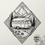 A minimalist tattoo of the “traveling symphon… – tattoo sketch (№1751831153_0, 06.07.2025 19:45) — tattoovalue.net