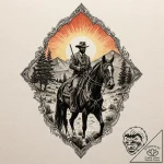 A sketch of django from django unchained, on… – tattoo sketch (№1751831238_0, 06.07.2025 19:47) — tattoovalue.net