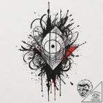 Blood type, concept art for tattoo, minimalis… – tattoo sketch (№1751831321_0, 06.07.2025 19:48) — tattoovalue.net