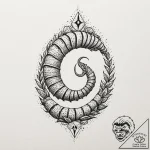 A sketch of the sandworm from beetlejuice,, i… – tattoo sketch (№1751833296_0, 06.07.2025 20:21) — tattoovalue.net