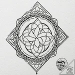 Celtic, tattoo line art, soft whip shading, p… – tattoo sketch (№1751833372_0, 06.07.2025 20:22) — tattoovalue.net