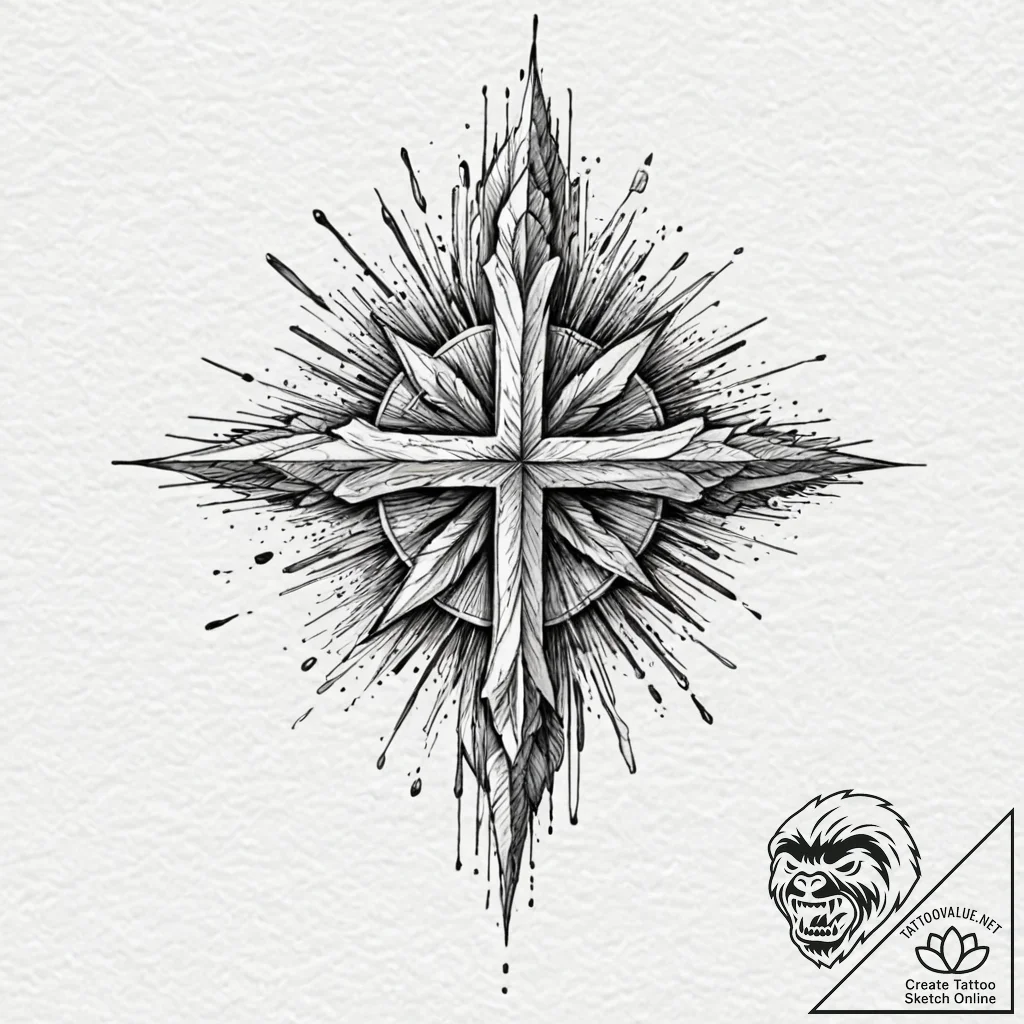 Sea, artistic tattoo sketch, watercolor tatto... - tattoo sketch (№1751833952_0, 06.07.2025 20:32) — tattoovalue.net