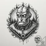 The iron giant, tattoo flash sheet design, st… – tattoo sketch (№1751834291_0, 06.07.2025 20:38) — tattoovalue.net