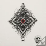 Key, ink illustration for tattoo, stylized in… – tattoo sketch (№1751834714_0, 06.07.2025 20:45) — tattoovalue.net