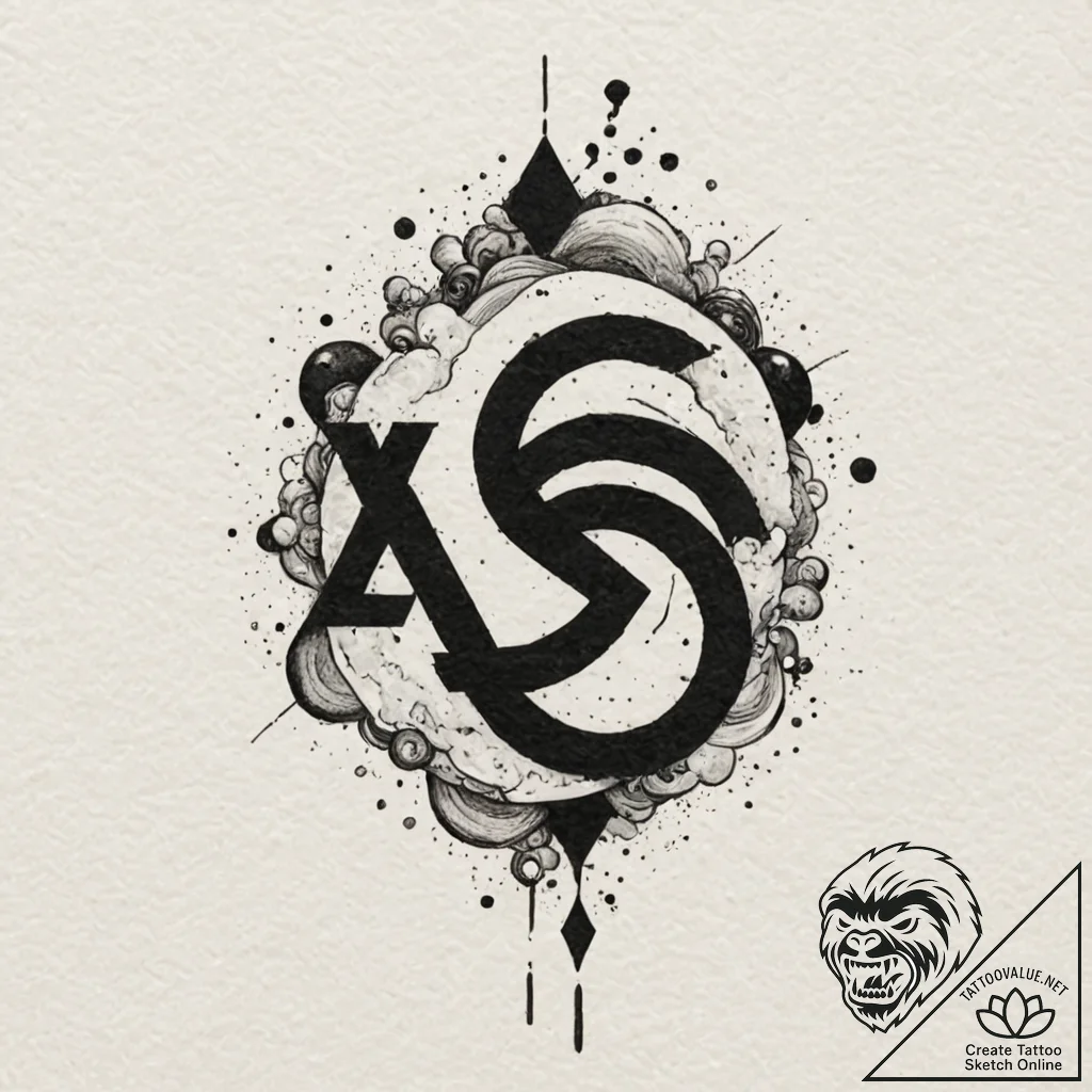 A watercolor sketch of the akatsuki cloud sym... - tattoo sketch (№1751836860_0, 06.07.2025 21:21) — tattoovalue.net