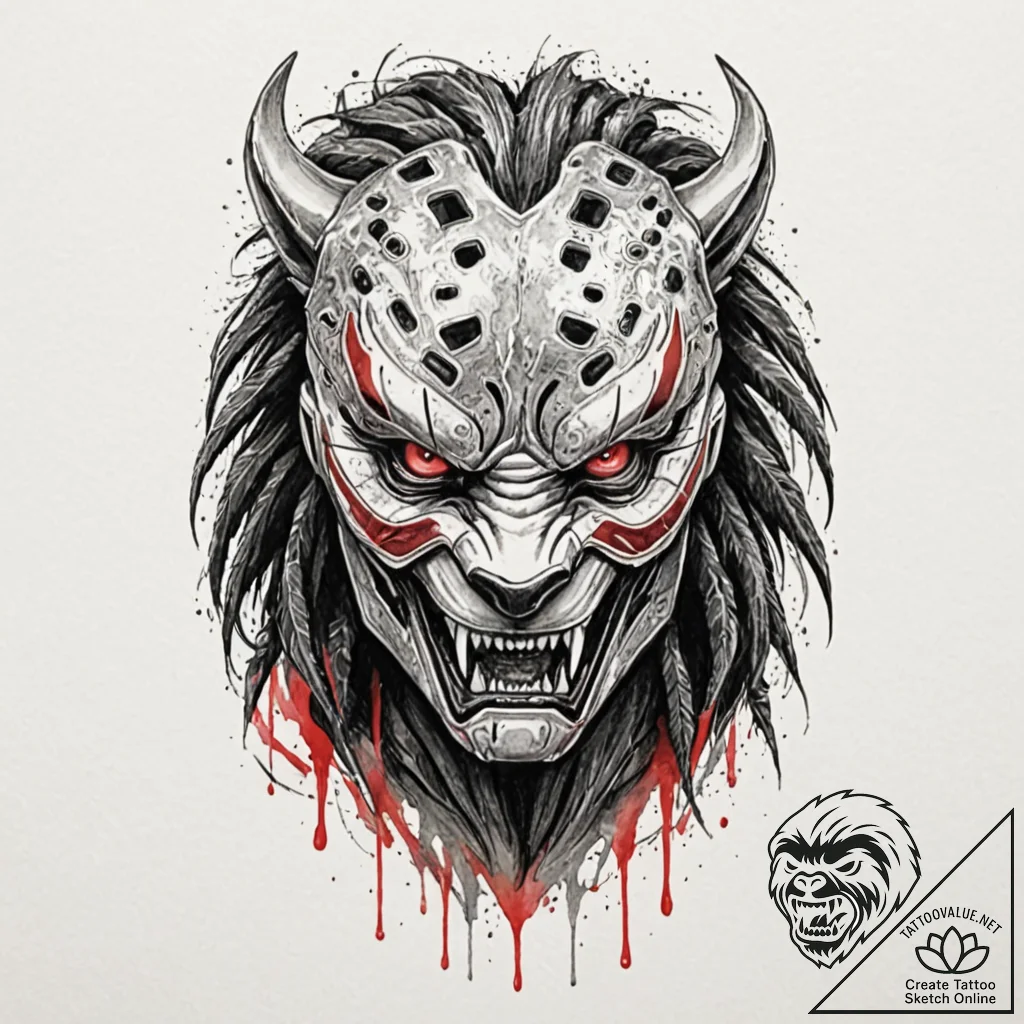 A watercolor tattoo of the predator's shimmer... - tattoo sketch (№1751837743_0, 06.07.2025 21:35) — tattoovalue.net