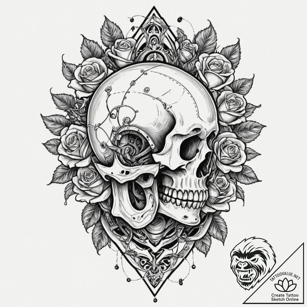 Mech suit, tattoo flash sheet design, stylize... - tattoo sketch (№1751838328_0, 06.07.2025 21:45) — tattoovalue.net