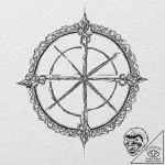 A graphic tattoo of the phrase “no fate but w… – tattoo sketch (№1751839589_0, 06.07.2025 22:06) — tattoovalue.net