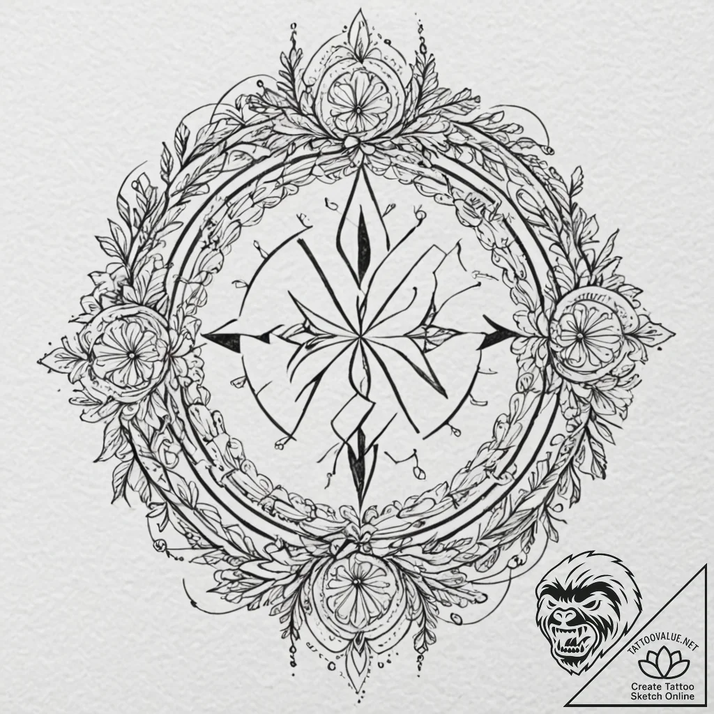 A linework design of the strange swedish rune... - tattoo sketch (№1751840262_0, 06.07.2025 22:17) — tattoovalue.net