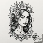 A watercolor tattoo of the main character fro… – tattoo sketch (№1751840346_0, 06.07.2025 22:19) — tattoovalue.net