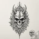 A trash polka design of the witch-king of ang… – tattoo sketch (№1751841145_0, 06.07.2025 22:32) — tattoovalue.net