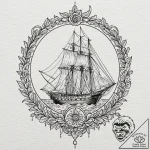 Perun, tattoo line art, old school traditiona… – tattoo sketch (№1751841483_0, 06.07.2025 22:38) — tattoovalue.net