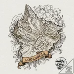 A watercolor sketch of the map of colombia, w… – tattoo sketch (№1751841904_0, 06.07.2025 22:45) — tattoovalue.net