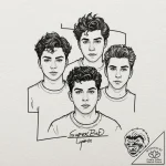 A sketch of the main characters from superbad… – tattoo sketch (№1751842157_0, 06.07.2025 22:49) — tattoovalue.net