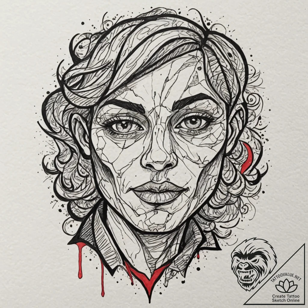 A graphic novel panel of the final twist from... - tattoo sketch (№1751842240_0, 06.07.2025 22:50) — tattoovalue.net