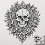 A linework tattoo of the iconic shot of the x… – tattoo sketch (№1751842324_0, 06.07.2025 22:52) — tattoovalue.net
