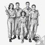 A sketch of the tethered family from us, with… – tattoo sketch (№1751843843_0, 06.07.2025 23:17) — tattoovalue.net