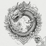 Sky, artistic tattoo sketch, muted color pale… – tattoo sketch (№1751843927_0, 06.07.2025 23:18) — tattoovalue.net