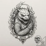 A graphic novel style sketch of jason voorhee… – tattoo sketch (№1751844769_0, 06.07.2025 23:32) — tattoovalue.net