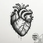 Mechanical heart, tattoo flash sheet design,… – tattoo sketch (№1751846452_0, 07.07.2025 00:00) — tattoovalue.net