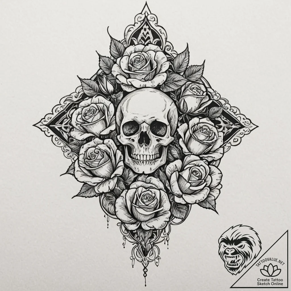 A thimble, tattoo line art, highly detailed,... - tattoo sketch (№1751846960_0, 07.07.2025 00:09) — tattoovalue.net