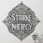 A chicano lettering tattoo “strike first. str… – tattoo sketch (№1751847476_0, 07.07.2025 00:17) — tattoovalue.net
