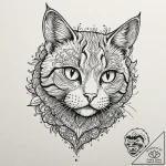 Cat, artistic tattoo sketch, new school tatto… – tattoo sketch (№1751847643_0, 07.07.2025 00:20) — tattoovalue.net