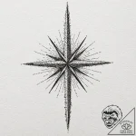 A linework tattoo of a simple magic wand with… – tattoo sketch (№1751847726_0, 07.07.2025 00:22) — tattoovalue.net