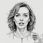 A trash polka portrait of toni collette’s scr… – tattoo sketch (№1751848941_0, 07.07.2025 00:42) — tattoovalue.net
