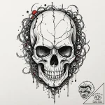 A linework tattoo of the t-800 endoskeleton s… – tattoo sketch (№1751849864_0, 07.07.2025 00:57) — tattoovalue.net