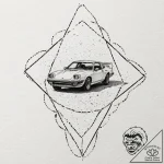 A graphic tattoo of the “88 mph” speed displa… – tattoo sketch (№1751850284_0, 07.07.2025 01:04) — tattoovalue.net