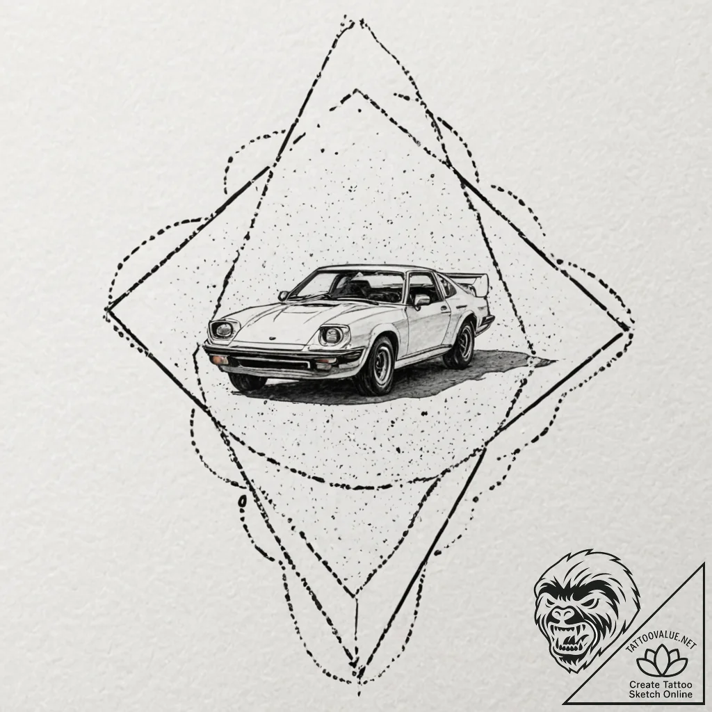 A graphic tattoo of the "88 mph" speed displa... - tattoo sketch (№1751850284_0, 07.07.2025 01:04) — tattoovalue.net