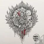 Rainbow, tattoo sketch design, black and red… – tattoo sketch (№1751851210_0, 07.07.2025 01:20) — tattoovalue.net