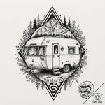 A minimalist tattoo of the “traveling symphon… – tattoo sketch (№1751851462_0, 07.07.2025 01:24) — tattoovalue.net
