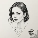 A neo-traditional portrait of one of the “chi… – tattoo sketch (№1751851629_0, 07.07.2025 01:27) — tattoovalue.net